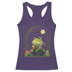 Frog Playing Guitar Racerback Tank Top Gift for Musicians TS12 Purple Print Your Wear