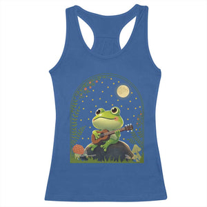 Frog Playing Guitar Racerback Tank Top Gift for Musicians TS12 Royal Blue Print Your Wear