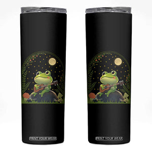 Frog Playing Guitar Skinny Tumbler Gift for Musicians TS12 Black Print Your Wear