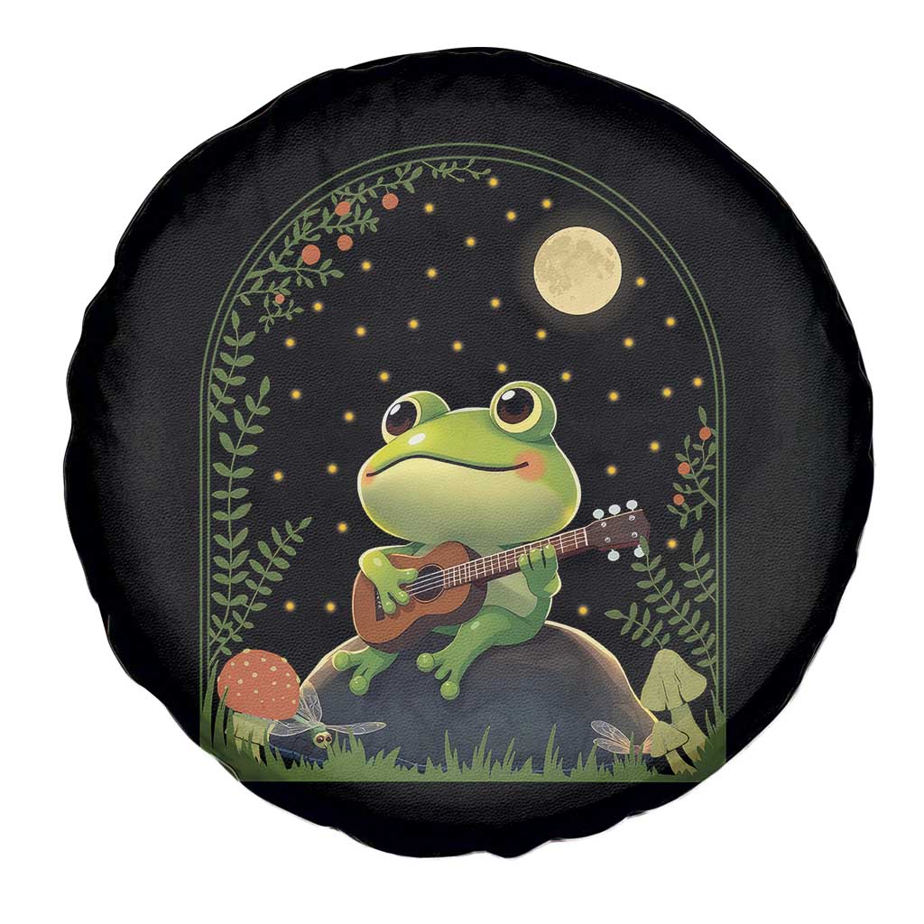 Frog Playing Guitar Spare Tire Cover Gift for Musicians TS12 Print Your Wear