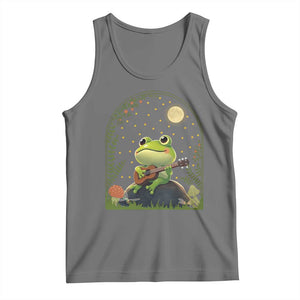 Frog Playing Guitar Tank Top Gift for Musicians TS12 Black Heather Print Your Wear