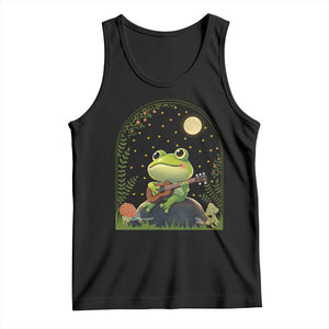 Frog Playing Guitar Tank Top Gift for Musicians TS12 Black Print Your Wear