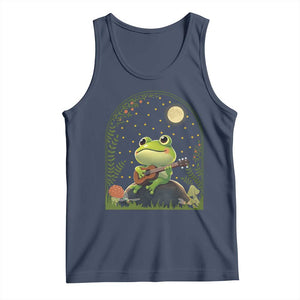 Frog Playing Guitar Tank Top Gift for Musicians TS12 Navy Print Your Wear