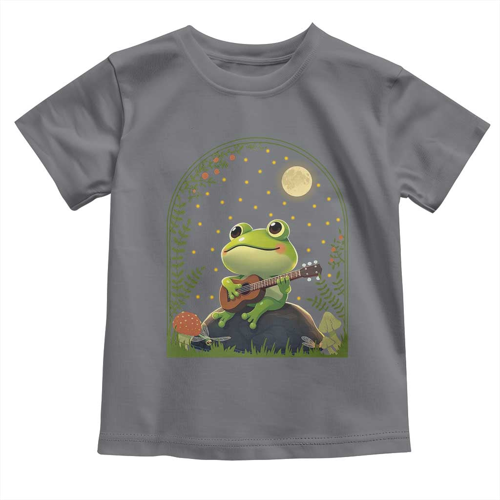 Frog Playing Guitar Toddler T Shirt Gift for Musicians TS12 Charcoal Print Your Wear