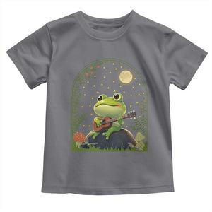 Frog Playing Guitar Toddler T Shirt Gift for Musicians TS12 Charcoal Print Your Wear
