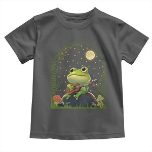 Frog Playing Guitar Toddler T Shirt Gift for Musicians TS12 Dark Heather Print Your Wear