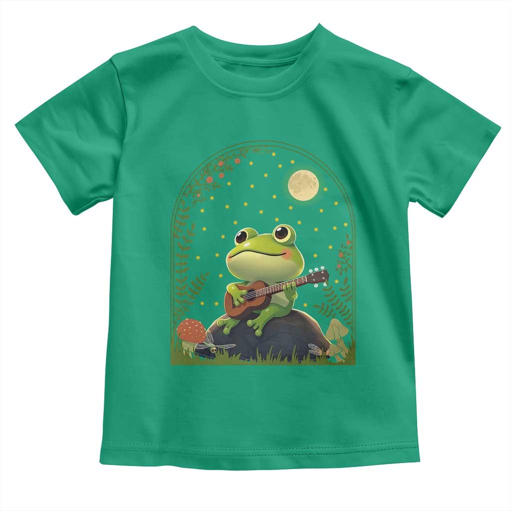 Frog Playing Guitar Toddler T Shirt Gift for Musicians TS12 Irish Green Print Your Wear