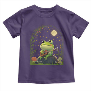 Frog Playing Guitar Toddler T Shirt Gift for Musicians TS12 Purple Print Your Wear