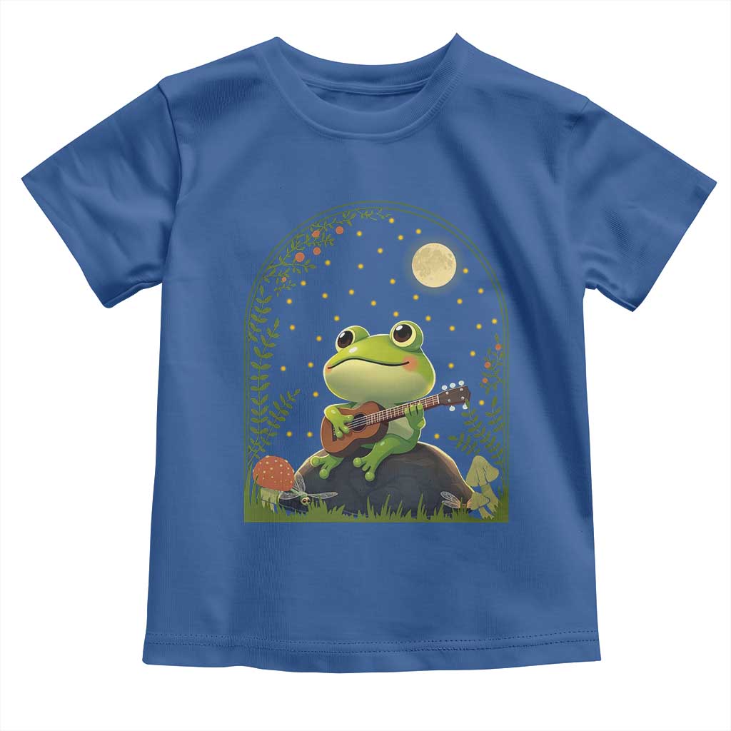 Frog Playing Guitar Toddler T Shirt Gift for Musicians TS12 Royal Blue Print Your Wear