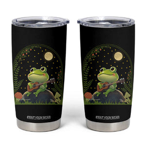 Frog Playing Guitar Tumbler Cup Gift for Musicians TS12 Black Print Your Wear