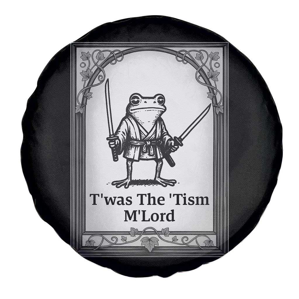 Twas The Tism MLord Spare Tire Cover Funny Medieval Knight Frog Gift TS12 Print Your Wear