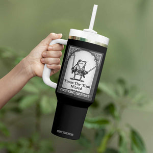 Twas The Tism MLord Tumbler With Handle Funny Medieval Knight Frog Gift TS12 Print Your Wear