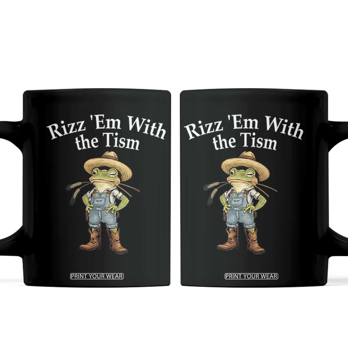 Autism Frog Coffee Mug Funny Rizz Em With The Tism TS12 Black Print Your Wear