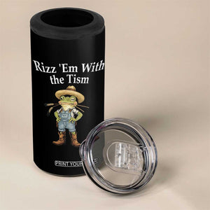 Autism Frog 4 in 1 Can Cooler Tumbler Funny Rizz Em With The Tism TS12 Print Your Wear