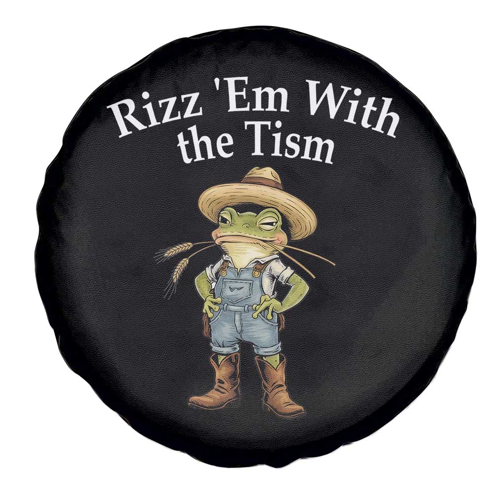 Autism Frog Spare Tire Cover Funny Rizz Em With The Tism TS12 Print Your Wear
