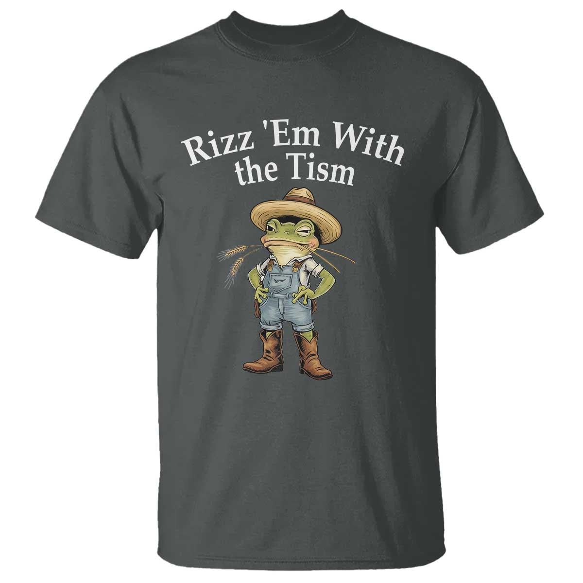 Autism Frog T Shirt Funny Rizz Em With The Tism TS12 Dark Heather Print Your Wear