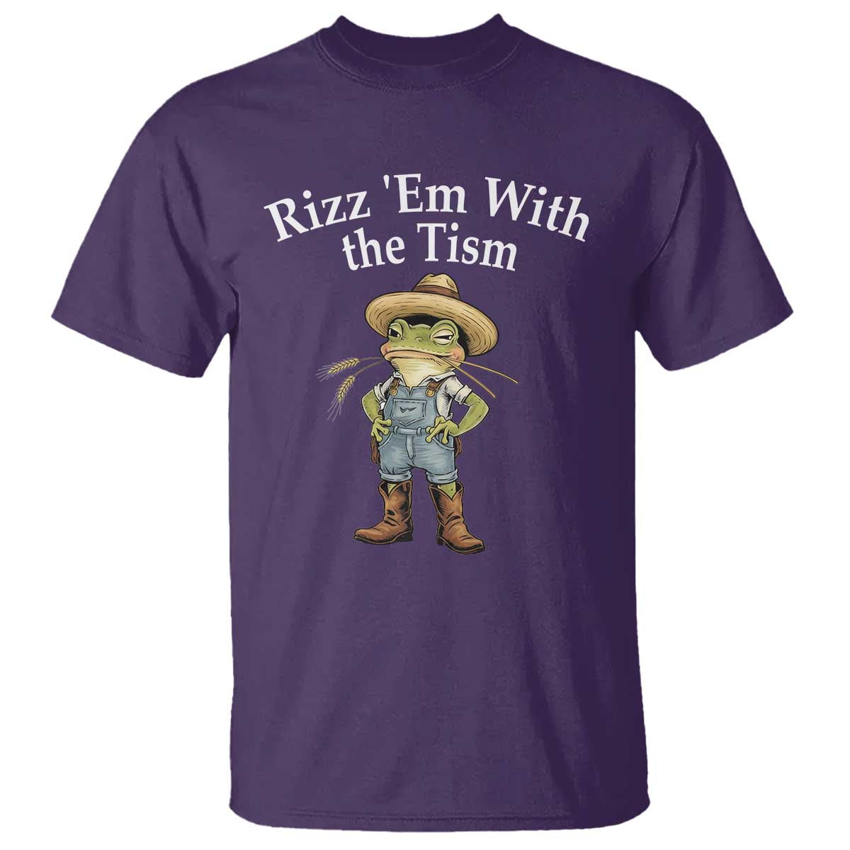 Autism Frog T Shirt Funny Rizz Em With The Tism TS12 Purple Print Your Wear
