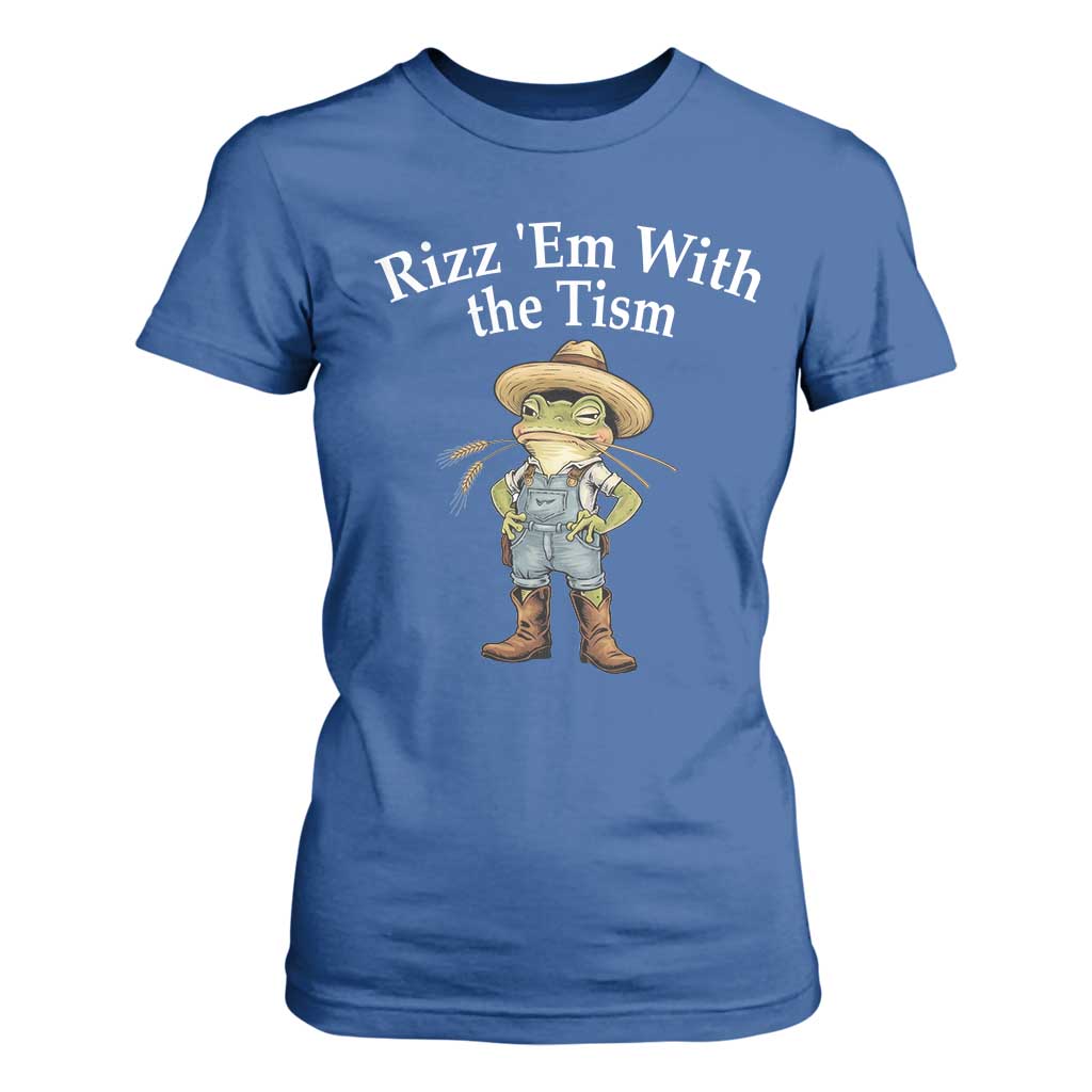 Autism Frog T Shirt For Women Funny Rizz Em With The Tism TS12 Royal Blue Print Your Wear