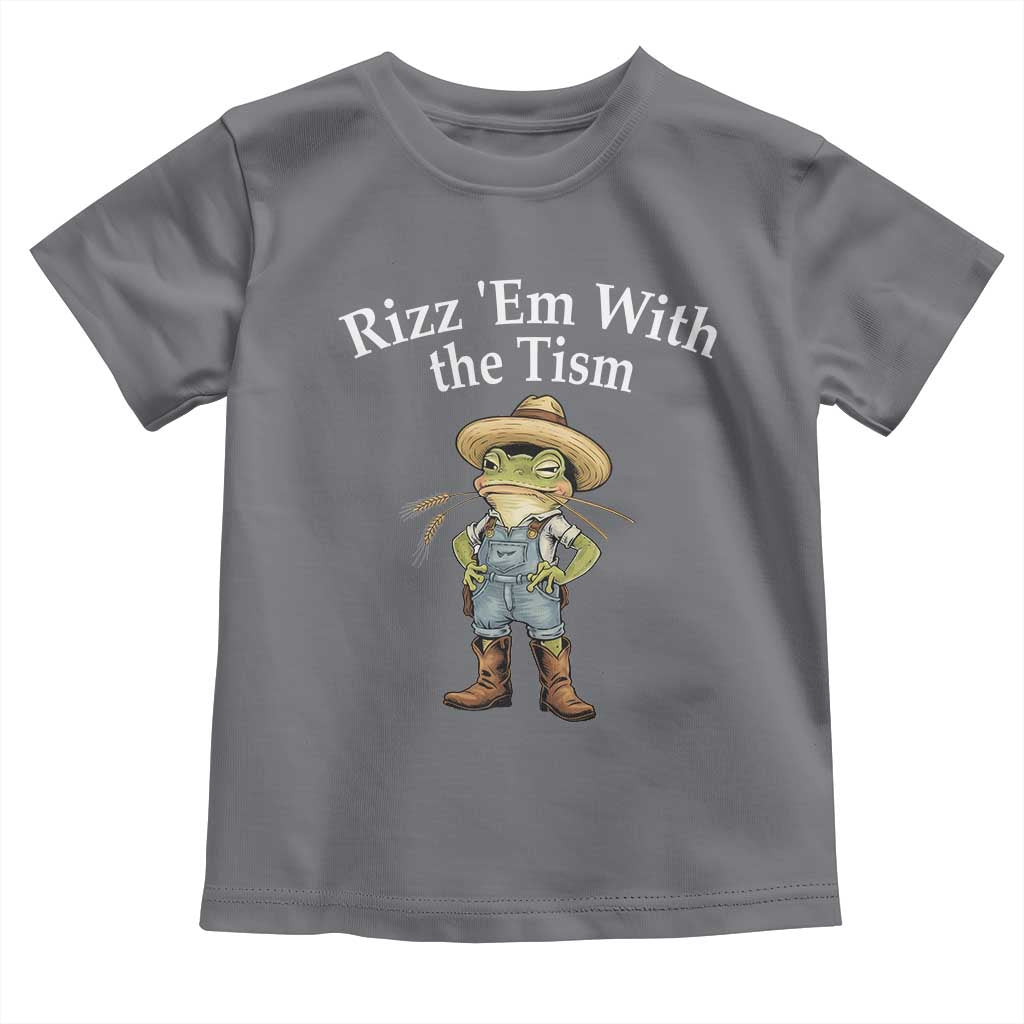 Autism Frog Toddler T Shirt Funny Rizz Em With The Tism TS12 Charcoal Print Your Wear