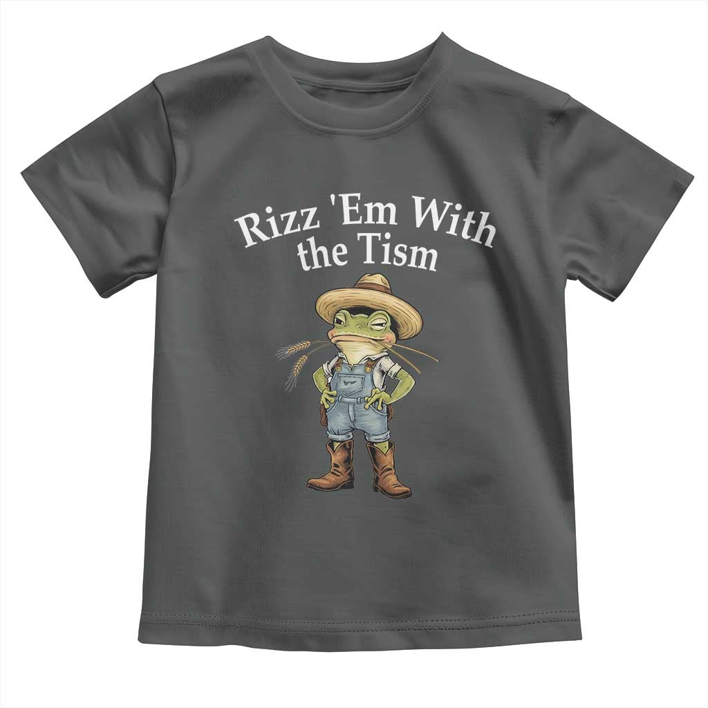 Autism Frog Toddler T Shirt Funny Rizz Em With The Tism TS12 Dark Heather Print Your Wear