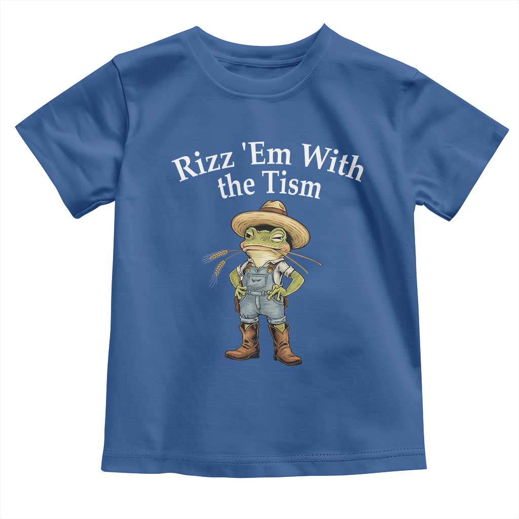 Autism Frog Toddler T Shirt Funny Rizz Em With The Tism TS12 Royal Blue Print Your Wear