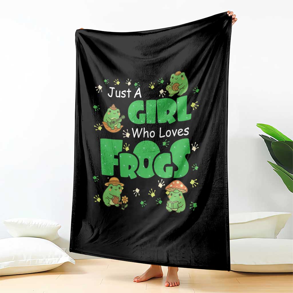 Just A Girl Who Loves Frogs Gift Throw Blanket TS12 Print Your Wear