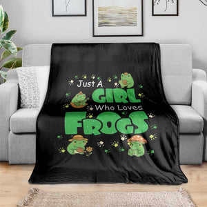 Just A Girl Who Loves Frogs Gift Throw Blanket TS12 Print Your Wear