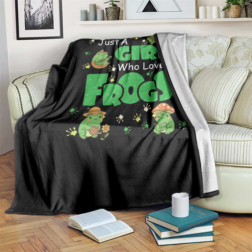 Just A Girl Who Loves Frogs Gift Throw Blanket TS12 Print Your Wear