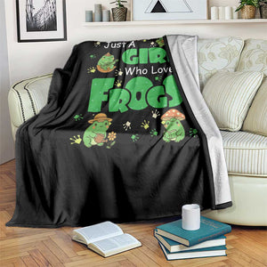 Just A Girl Who Loves Frogs Gift Throw Blanket TS12 Print Your Wear
