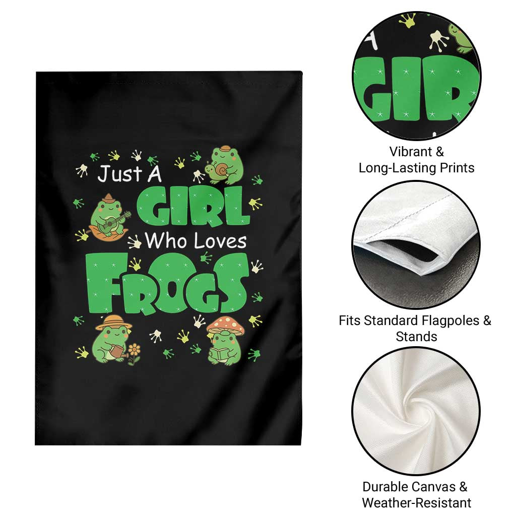 Just A Girl Who Loves Frogs Gift Garden Flag TS12 Print Your Wear
