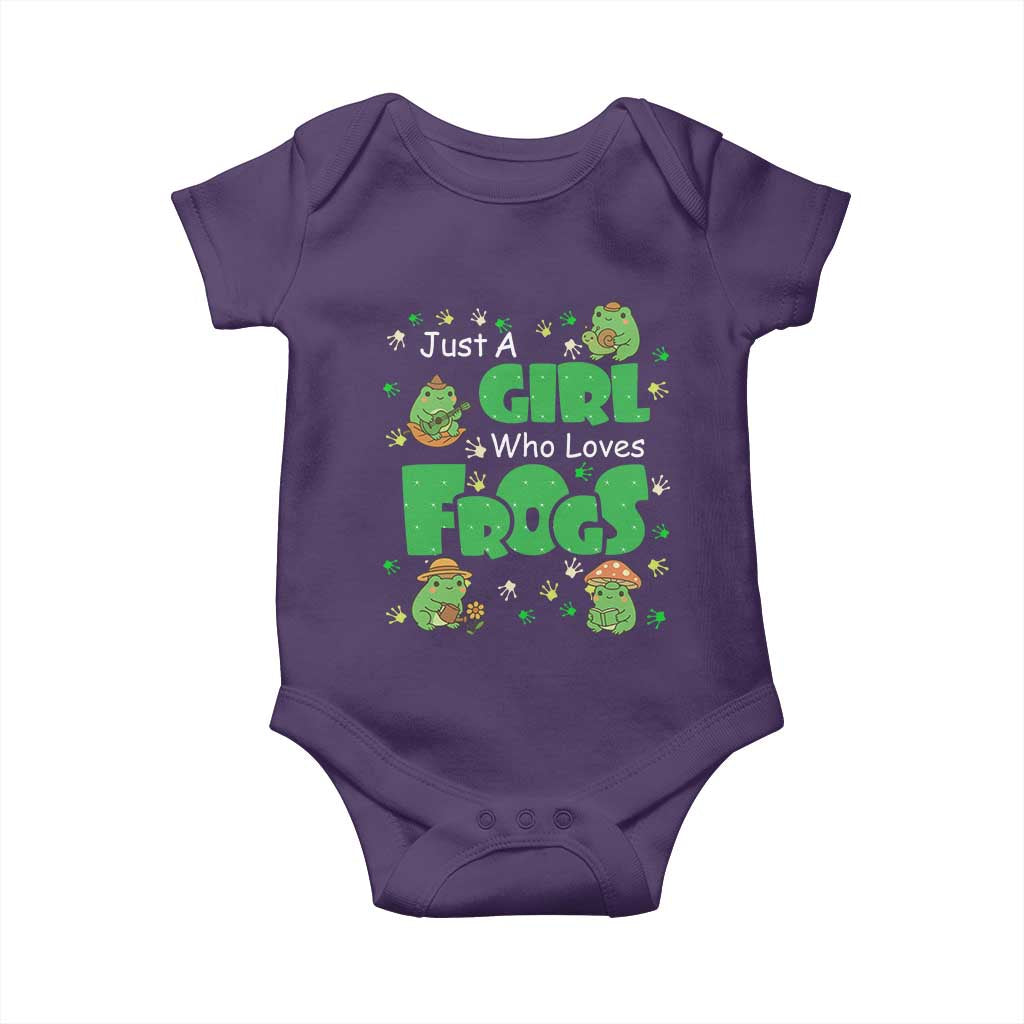 Just A Girl Who Loves Frogs Gift Baby Onesie TS12 Purple Print Your Wear