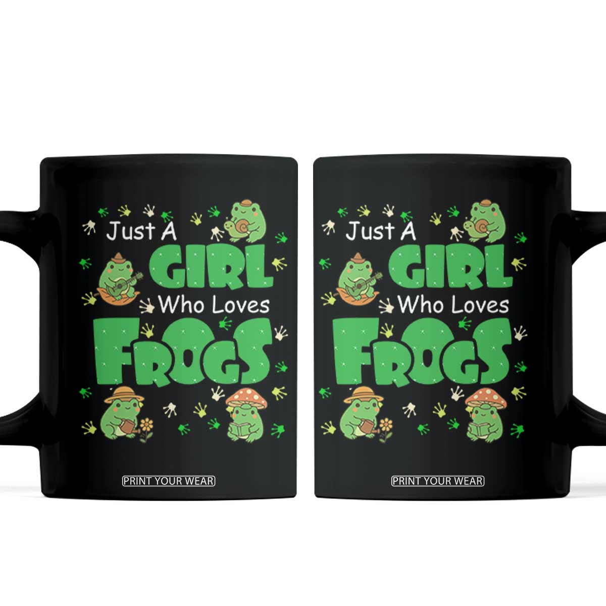 Just A Girl Who Loves Frogs Gift Coffee Mug TS12 Black Print Your Wear