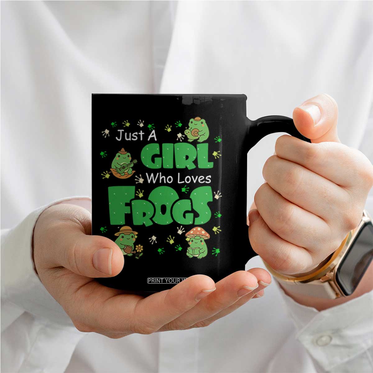 Just A Girl Who Loves Frogs Gift Coffee Mug TS12 Print Your Wear