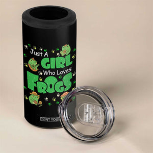 Just A Girl Who Loves Frogs Gift 4 in 1 Can Cooler Tumbler TS12 Print Your Wear
