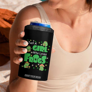 Just A Girl Who Loves Frogs Gift 4 in 1 Can Cooler Tumbler TS12 Print Your Wear