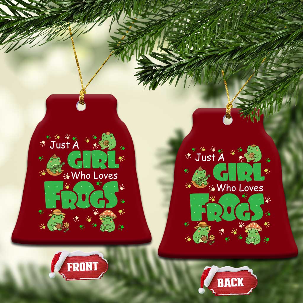 Just A Girl Who Loves Frogs Gift Ceramic Ornament TS12 Print Your Wear