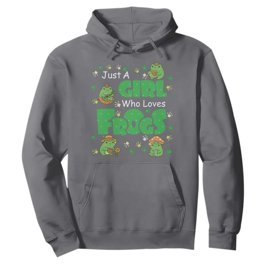 Just A Girl Who Loves Frogs Gift Hoodie TS12 Charcoal Print Your Wear