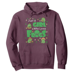 Just A Girl Who Loves Frogs Gift Hoodie TS12 Maroon Print Your Wear