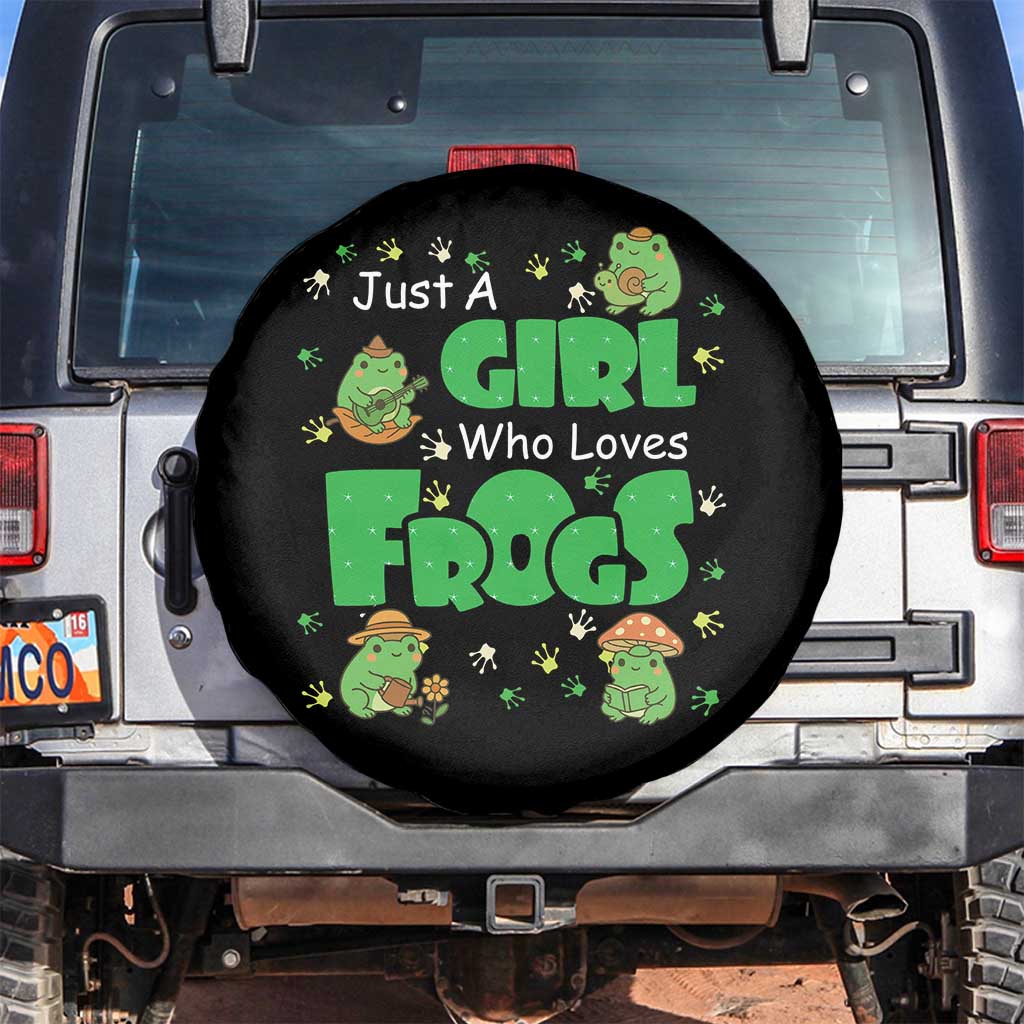 Just A Girl Who Loves Frogs Gift Spare Tire Cover TS12 No hole Black Print Your Wear
