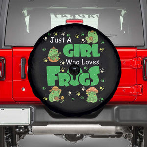 Just A Girl Who Loves Frogs Gift Spare Tire Cover TS12 Black Print Your Wear