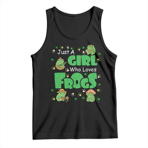 Just A Girl Who Loves Frogs Gift Tank Top TS12 Black Print Your Wear
