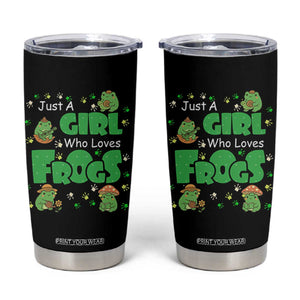 Just A Girl Who Loves Frogs Gift Tumbler Cup TS12 Black Print Your Wear