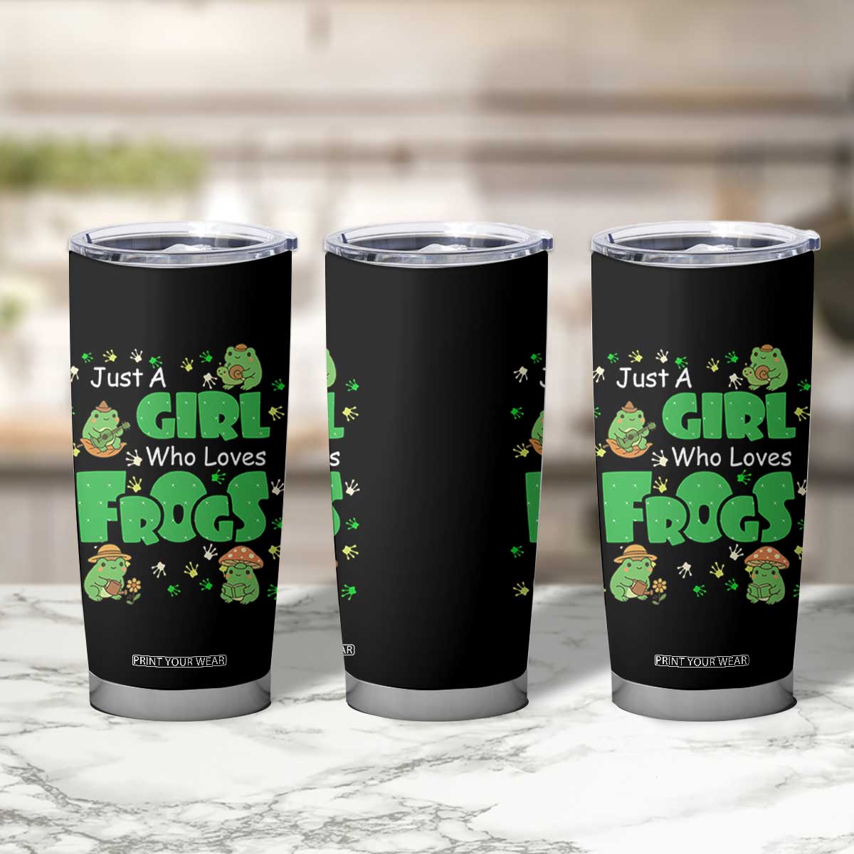 Just A Girl Who Loves Frogs Gift Tumbler Cup TS12 Print Your Wear