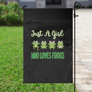 Just A Girl Who Loves Frogs Garden Flag Frog Lover TS12 Print Your Wear