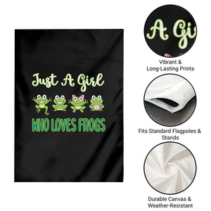 Just A Girl Who Loves Frogs Garden Flag Frog Lover TS12 Print Your Wear