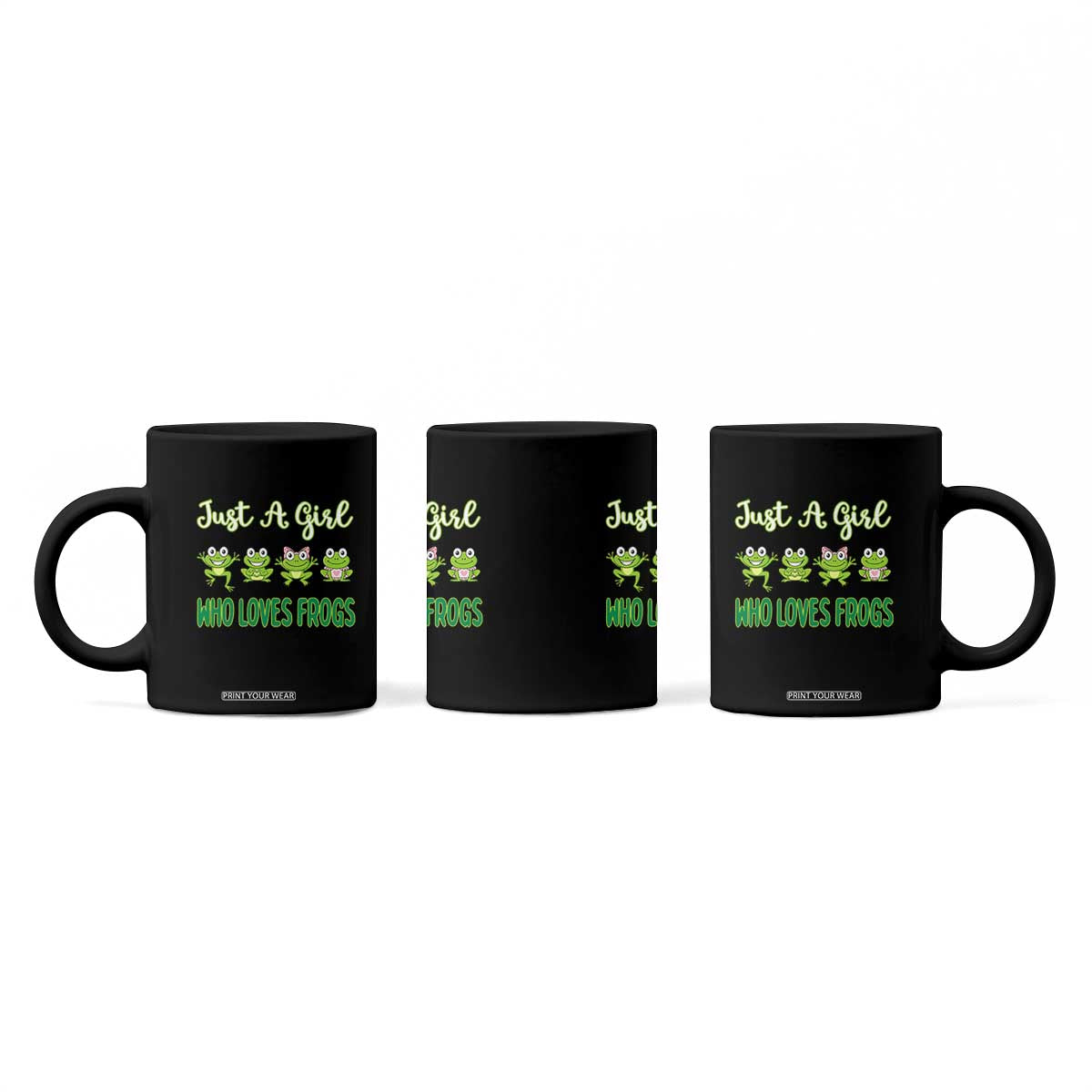 Just A Girl Who Loves Frogs Coffee Mug Frog Lover TS12 Print Your Wear