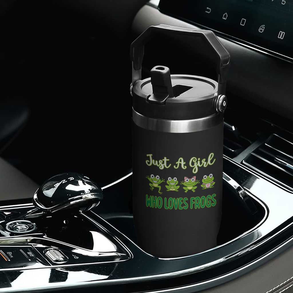 Just A Girl Who Loves Frogs Flip Straw Tumbler Frog Lover TS12 Print Your Wear