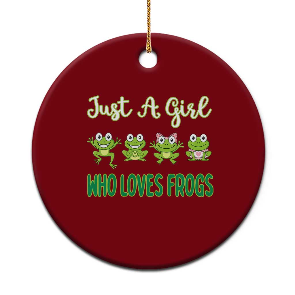 Just A Girl Who Loves Frogs Ceramic Ornament Frog Lover TS12 1pc Red Print Your Wear