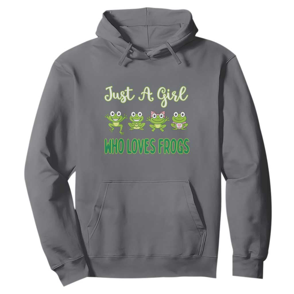Just A Girl Who Loves Frogs Hoodie Frog Lover TS12 Charcoal Print Your Wear