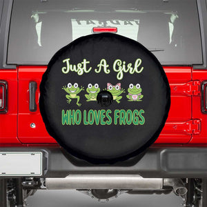 Just A Girl Who Loves Frogs Spare Tire Cover Frog Lover TS12 Black Print Your Wear